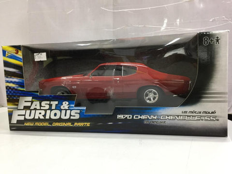 JOHNNY LIGHTNING 1/18 FAST & FURIOUS 1970 CHEVY CHEVELLE SS RED (39578) (C1128-11)