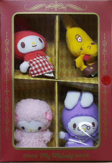 HOLD - ELLON 94532-2 三麗鷗 美樂蒂 小紅帽 手指布偶 吊飾 套裝 SANRIO MY MELODY LITTLE RED RIDING HOOD PLUSH FINGER PUPPET MASCOT SET (BUY-CW) L