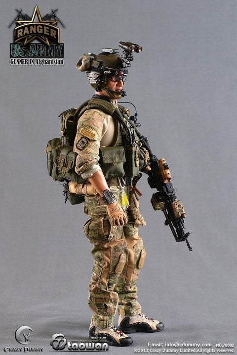 1:6 CRAZY DUMMY 78002 US ARMY 75TH RANGER GUNNER IN AFGHANISTAN FIGURE PIU770SA