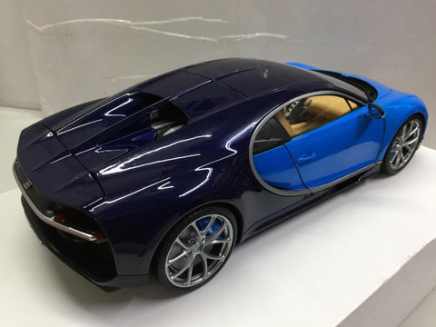 GT AUTOS 1/18 BUGATTI CHIRON 2016 DARK BLUE / BLUE (11010MB) (70563) (PA0)