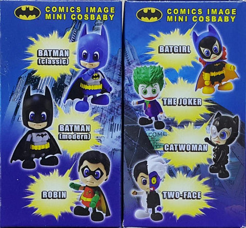 HOT TOYS 17216 迷你珍藏人偶系列 蝙蝠俠 羅賓 蝙蝠女 小丑 貓女 雙面人 連隱藏版 盒蛋套裝 COSBABY DC BATMAN COMICS IMAGE MINI COSBABY CLASSIC BATMAN MODERN BATMAN ROBIN BATGIRL THE JOKER CATWOMAN TWO-FACE WITH SECRET SET (BUY-CW) L