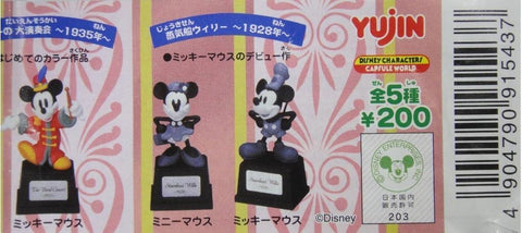 YUJIN 91543 米奇 米妮 懷舊作品 DISNEY CHARACTER MICKEY & MINNIE HISTORY FIGURE 全5種 (BUY)
