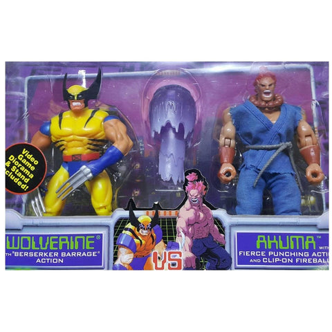 TOY BIZ 49116 變種特攻 狼人 對 街頭霸王 豪鬼 VIDEO GAME SUPER STARS PRESENTS MARVEL COMICS X-MEN VS CAPCOM STREET FIGHTER WOLVERINE VS AKUMA 1141055028 (BUY-SPK) 存