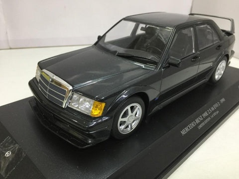 MINICHAMPS 1/18 MERCEDES-BENZ 190E 2.5-16 EVO 2 1990 BLUE-BLACK METALLIC (155 036100) (14507) (PIU250)