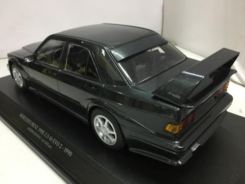 MINICHAMPS 1/18 MERCEDES-BENZ 190E 2.5-16 EVO 2 1990 BLUE-BLACK METALLIC (155 036100) (14507) (PIU250)