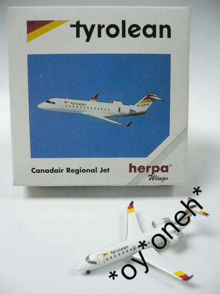HERPA WINGS 1/500 TYROLEAN CANADAIR REGIONAL JET (511117) (BUY)