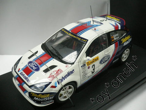 AUTOART 1/18 FORD FOCUS WRC '2001 #3 RALLY MONTE CARLO (80111) (C802-175)