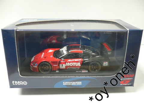 EBBRO 1/43 NISSAN SKYLINE R35 MOTUL AUTECH GT-R SUPER GT 500 2009 OKAYAMA TEST BLACK #1 (44171) (PIU90)