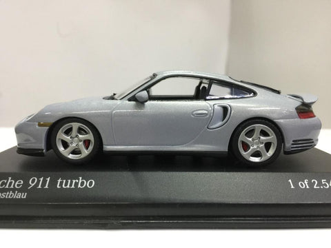 MINICHAMPS 1/43 PORSCHE 911 TURBO 1999 FROSTY BLUE (430 069302) (03532) (PIU120)