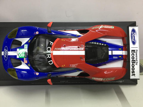 MINICHAMPS 1/18 FORD GT CHIP GANASSI RACING USA HAND MULLER BOURDAIS (155 168668) (14309) (PIU250)