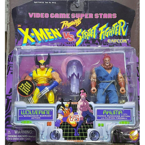 TOY BIZ 49116 變種特攻 狼人 對 街頭霸王 豪鬼 VIDEO GAME SUPER STARS PRESENTS MARVEL COMICS X-MEN VS CAPCOM STREET FIGHTER WOLVERINE VS AKUMA 1141055028 (BUY-SPK) 存
