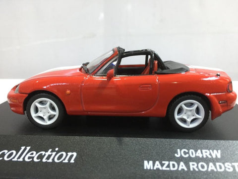 JCOLLECTION 1/43 MAZDA ROADSTER RED WITH SRIPES (JC04RW) (10182) (PIU110)