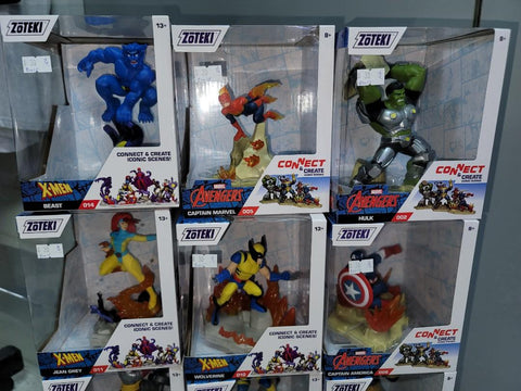 ZOTEKI marvel AVENGERS X-MEN FIGURE character  CONNECT CREATE ICONIC SCENES