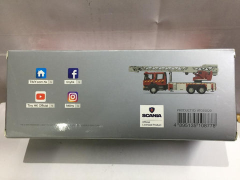 TOYEAST TINY CITY DIE-CAST MODEL CAR SCANIA TURNTABLE LADDER 55m F6002 HONG KONG FSD 鋼梯 港灣 ATC65020 (10877) (C1120-26)