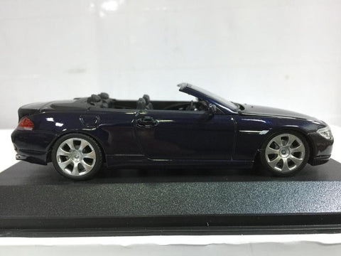 MINICHAMPS 1/43 BMW 6 SERIES CABRIO 2006 BLUE METALLIC (07693) (PIU/TT61-90)