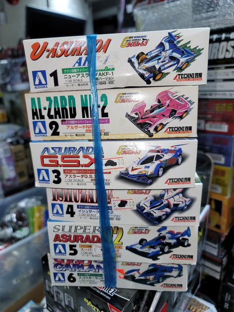 Aoshima 1/32 新世紀gpx cyber formula  方程式迷你四驅車 set