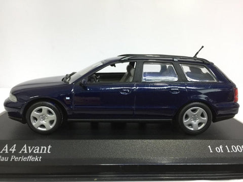 MINICHAMPS 1/43 AUDI A4 AVANT 1999 BLUE METALLIC (430 018411) (03363) (PIU50)