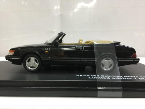 TRIPLE 9 1/43 SAAB 900 CABRIOLET MONTE-CERLO 1991 BLACK (70249) (PIU50)