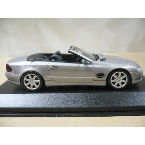 MINICHAMPS 1/43 MERCEDES-BENZ SL CLASS CABNOLET 2003 DARK SILVER METALLIC (400 031034) (05450) (PIU110)