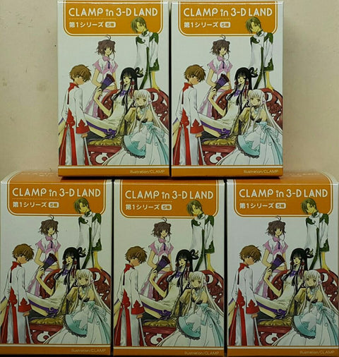 MOVIC 32914 CLAMP IN 3-D LAND FIRST SERIES TSUBASA: RESERVOIR CHRONICLE SAKURA CARDCAPTOR SAKURA LI SYAORAN CHOBITS CHII DRUG & DROP KUDOU KAZAHAYA XXXHOLIC YUKO ICHIHARA SET 第一彈 翼之奇幻旅程 小櫻 百變小櫻MAGIC咭 李小狼 人形電腦天使心 小唧 迷幻藥局 栩堂風疾 四月一日靈異事件簿 壹原侑子 盒蛋套裝 (BUY-MC)