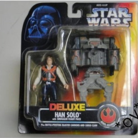 KENNER 星球大戰 STAR WARS DELUXE HAN SOLO WITH SAUGGLER FLIGHT PACK (WKG-69612)