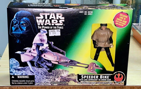 C1056-252 KENNER STAR WARS 星球大戰 THE POWER OF THE FORCE SPEEDER BIKE WITH LUKE SKYWALKER IN ENDOR GEAR