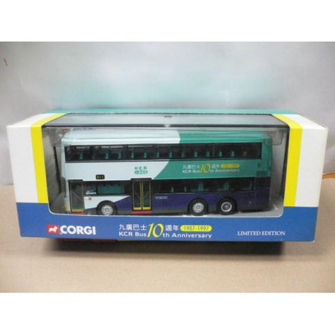 CORGI 1/76 KCR BUS 10th ANNIVERSARY 1987-1997LEVLAND OLYMPIAN 11 METRE 3 AXLE 九廣巴士10週年 空調雙層巴士 K11 沙田第一城 (43202) (Y) 店1