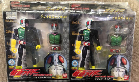 BANDAI 02028 02029 02030 02031 02032 02033 超合金 裝着變身 幪面超人 假幪面超人 撒旦幫騎士 1號 黃絲巾 2號 白絲巾 3號 綠絲巾 4號 藍絲巾 5號 紫絲巾 6號 粉紅絲巾 套裝 MASKED RIDER SOUCHAKU HENSHIN SERIES GD-48 SHOCKER RIDER NUMBER 1 TO 6 SET (BUY-SPK)