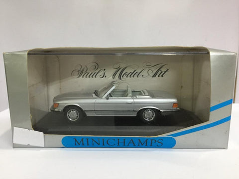 MINICHAMPS 1/43 MERCEDES 350 SL CABRIOLET 1970-80 SILVER (430 033430) 01148 BUY
