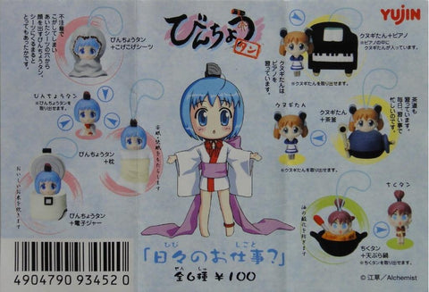 YUJIN 93452 小小備長炭 女角 日夕之仕事 扭蛋套裝 BINCHOTAN MASCOT GASHAPON SET (A2-倉) b10257631