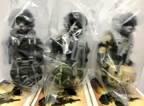 HOT TOYS MINI HALO KOOBO HIGH ALTITUDE LOW OPENING TOY HUNTERS 玩具狂熱 DOG 9 SET OF 3 BLACK GREEN YELLOW (BUY-SPK)