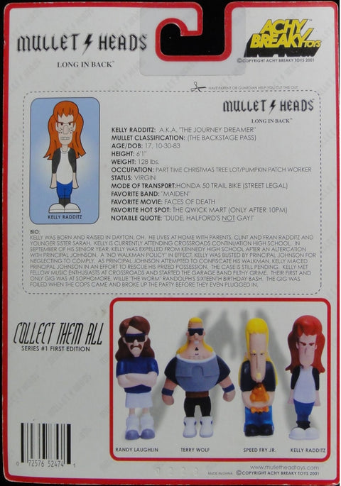 ACHY BREAKY TOYS MULLET HEADS LONG IN BACK KELLY RADDITZ SERIES 1 FIRST EDITION 52474 (BUY)