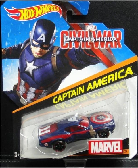 MATTEL HOT WHEELS 美國隊長3 英雄內戰 美國隊長肌肉車 CIVIL WAR CAPTAIN AMERICA MUSCLE CAR DJJ57 (PIU/KW268B-18)