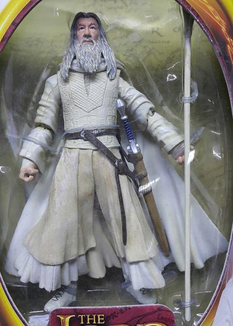 TOY BIZ 81154 魔戒二部曲 雙城奇謀 白袍甘道夫 伊恩麥基倫 THE LORD OF THE RINGS THE TWO TOWERS GANDALF THE WHITE WITH STAFF-EXTENDING ACTION IAN MCKELLEN (LOTR)