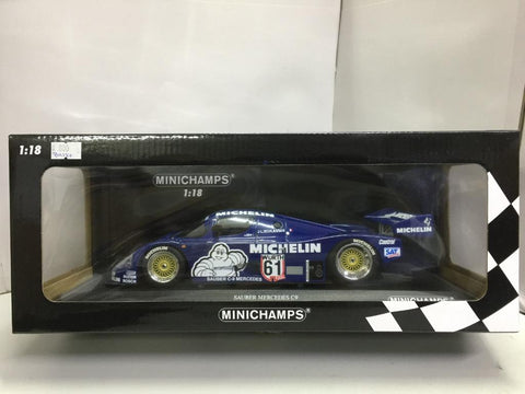 MINICHAMPS 1/18 SAUBER MERCEDES C9 JEAN-LOUIS SCHLESSER WINNER ADAC SUPERSPRINT 1987 (155 873581) (14381) (PIU250)