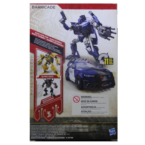 HASBRO 51643 變形金剛 終極戰士 路障 TRANSFORMERS THE LAST KNIGHT PREMIER EDITION DELUXE CLASS BARRICADE (PIU-43T) 特價發售