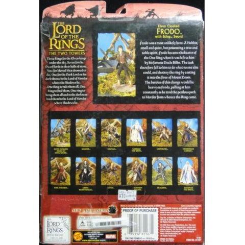 TOY BIZ 81167 魔戒首部曲 魔戒現身 佛羅多巴金斯 伊力查活 THE LORD OF THE RINGS THE FELLOWSHIP OF THE RING ELVEN CLOAKED FRODO WITH STING SWORD ELIJAH WOOD (LOTR) b641644