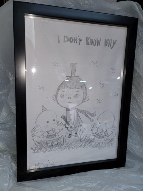 龍家昇原稿 原畫 i don't know why 2017 台灣畫展 潮流玩具展 kasing lung