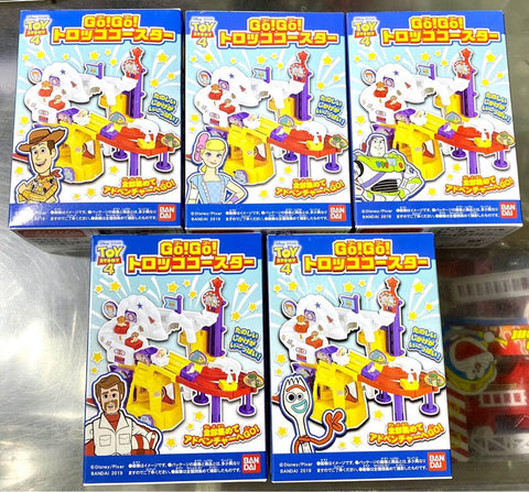 C1056-349存 BANDAI DISNEY PIXAR TOY STORY 4 GO GO DOLLY COASTER 過山車 SET OF 5