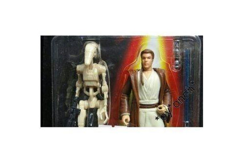HASBRO STAR WARS EP1 COLLECTION 1 QUI-GON JINN W/ BONUS BATTLE DROID 星球大戰前傳 魅影危機 魁剛·金 戰鬥機械人 (BUY-47342-SPK)