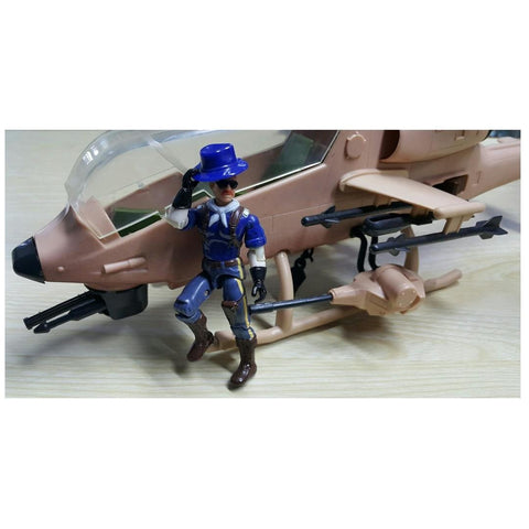 HASBRO 57718 義勇群英 GI JOE LOCUST ASSAULT COPTER LOCUST XH-1 & PILOT WILD BILL FIGURE (BUY-SPK)