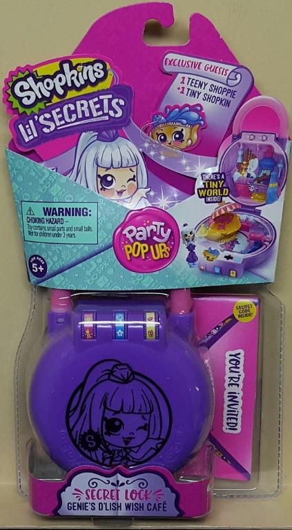 MOOSE 57225 小小秘密 保密鎖 美味咖啡館 SHOPKINS LIL' SECRETS PARTY POP UPS SECRET LOCK GENIE'S D'LISH WISH CAFE SET (EPC-2209-20) 存