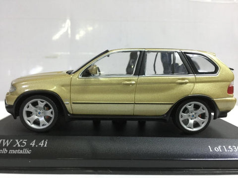MINICHAMPS 1/43 BMW X5 2000 LIGHT YELLOW (431 028471) (03366) (PIU50)