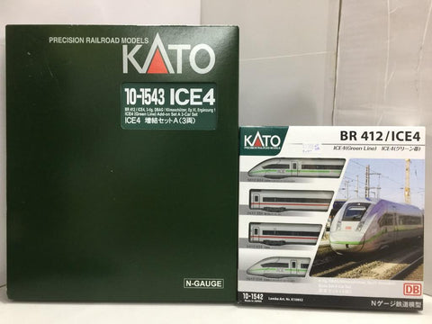 KATO N-GAUGE 10-1543 BR412 / ICE4, 3-tlg. DBAG/ Klimaschutzer, Ep. VI, Erganzung 1 ICE4 Add-on Set A 3-Car Set 10-1542 BR412 PRECISION RAILROAD MODELS (68350 K10952) (PIU400)