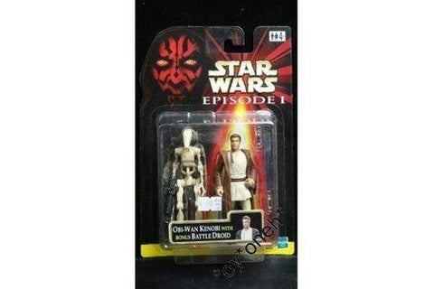 HASBRO STAR WARS EP1 COLLECTION 1 QUI-GON JINN W/ BONUS BATTLE DROID 星球大戰前傳 魅影危機 魁剛·金 戰鬥機械人 (BUY-47342-SPK)