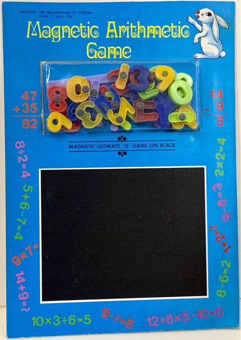 絕版珍藏 教育遊戲 香港製造 MAGNETIC ARITHMETIC GAME ULTIMATE 15 GAME ON BLACK (MADE IN HONGKONG)