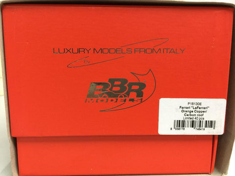 BBR 1/18 Ferrari "LaFerrari" Orange Copper Carbon Roof Limited 40pcs 手辦車 (74641) (C524-222)
