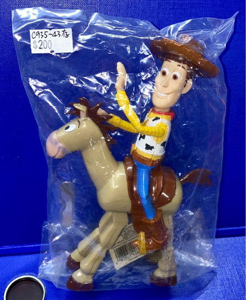 C935-4 APPLAUSE DISNEY 42660 TOY STORY 2 WOODY BULLSEYE WIND-UP ACTION FIGURE 反斗奇兵 胡迪 上鍊 公仔