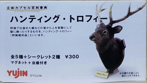 YUJIN 96852 立體扭蛋百科事典 狩獵戰利品 荒漠疣豬 白大角羊 鹿 美洲野牛 麋鹿 連隱藏版 扭蛋套裝 3D CAPSULE ENCYCLOPEDIA HUNTING TROPHY WARTHOG DALL'S SHEEP SHIKA DEER AMERICAN BISON MOOSE WITH SECRET SET (BUY-CW) 存