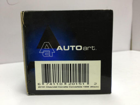 AUTOART 1/64 CHEVROLET CORVETTE CONVERTIBLE 1998 BLACK (20151) (C1123-134)